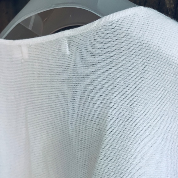 Bishop + Young Anthropologie White Viscose V-Neck Lace Sweater Jumper Top S - Picture 13 of 15